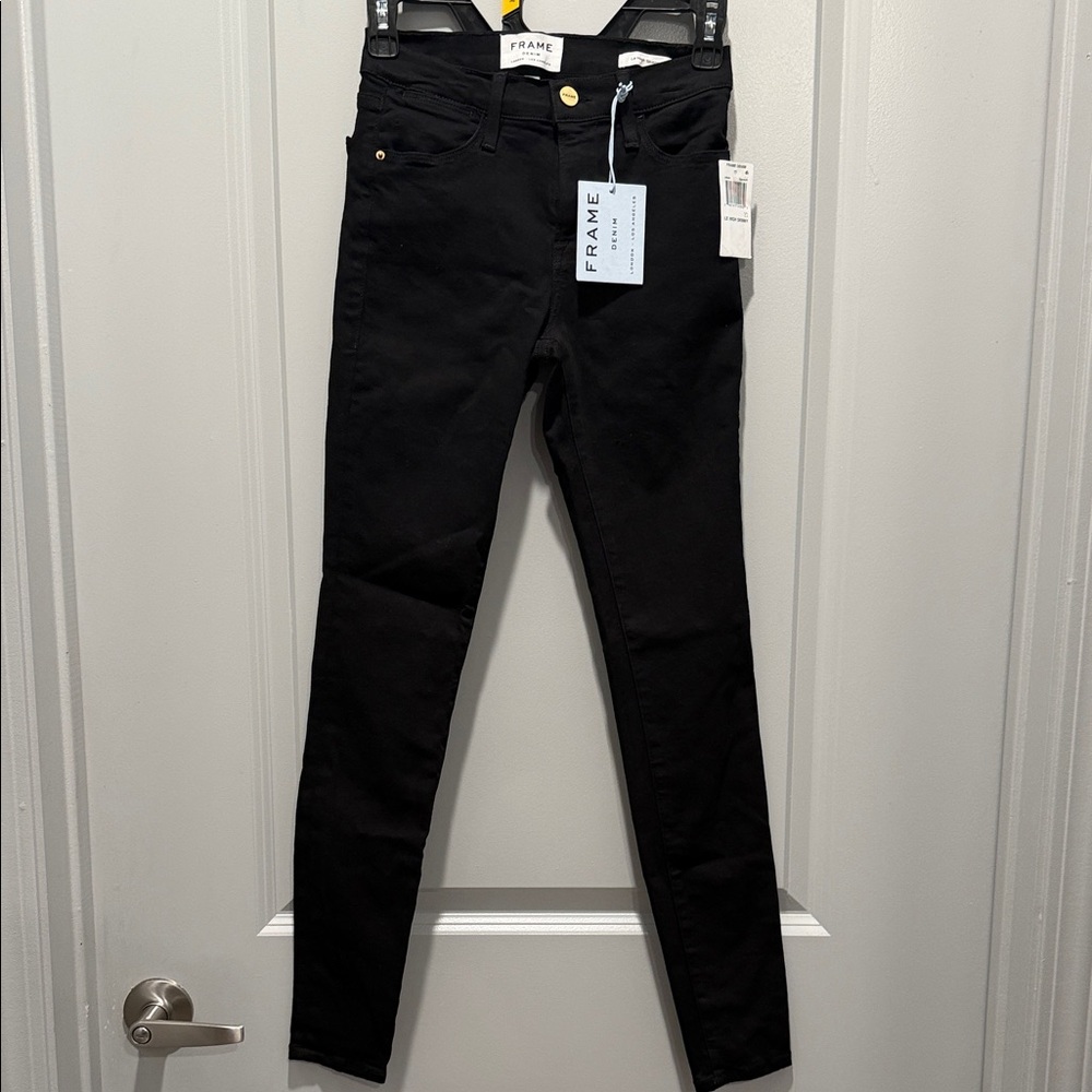 FRAME Denim Le High Black Skinny Jeans | Sz 23